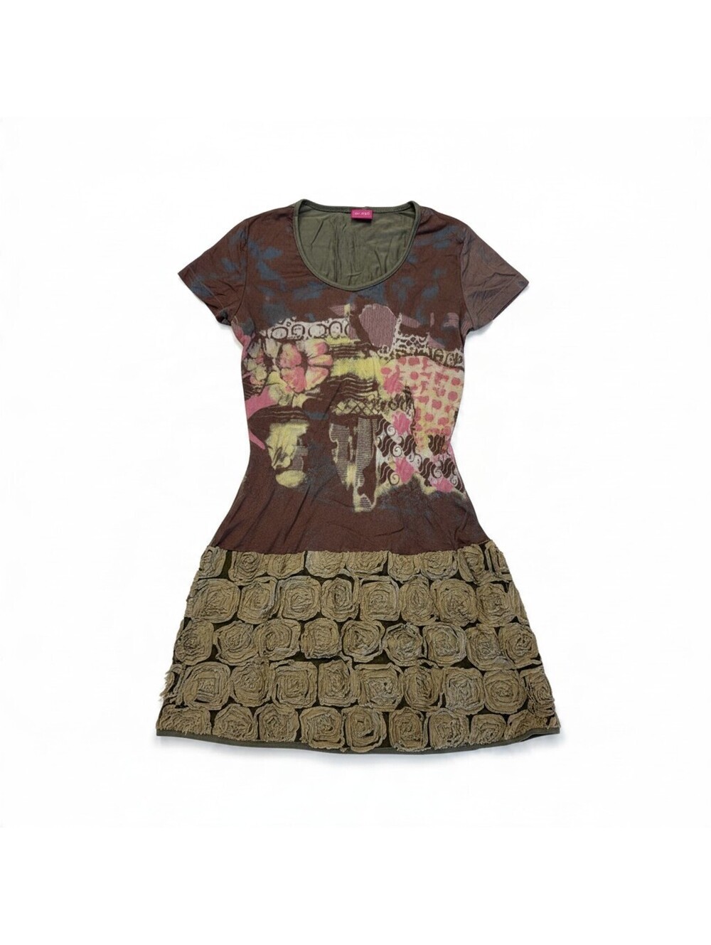 Save the Queen Rosette 3D Textured Mini Dress